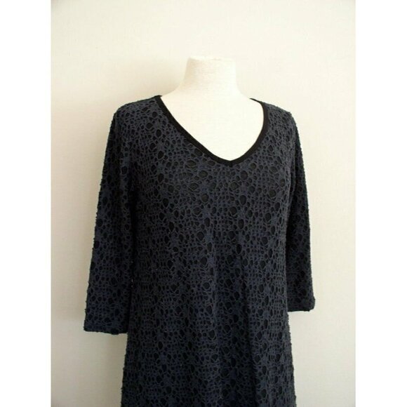 Cut Loose Womens Tunic Top Lagenlook Gray Crochet - Picture 6 of 9